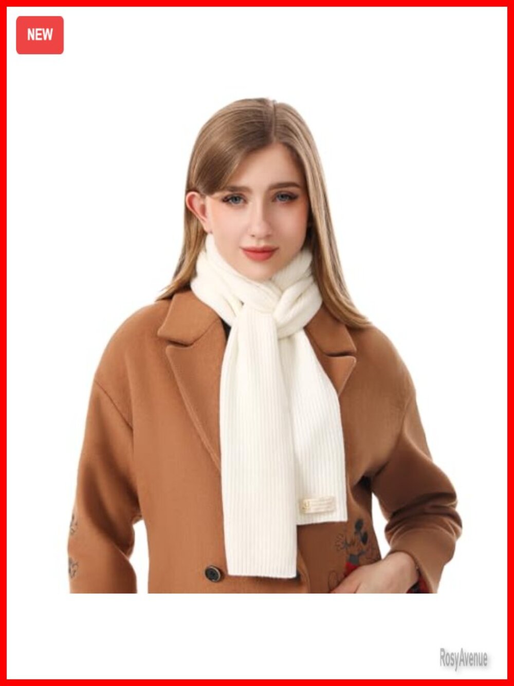100% Cashmere Scarf Ribbed Knit Long Winter Travel Gift